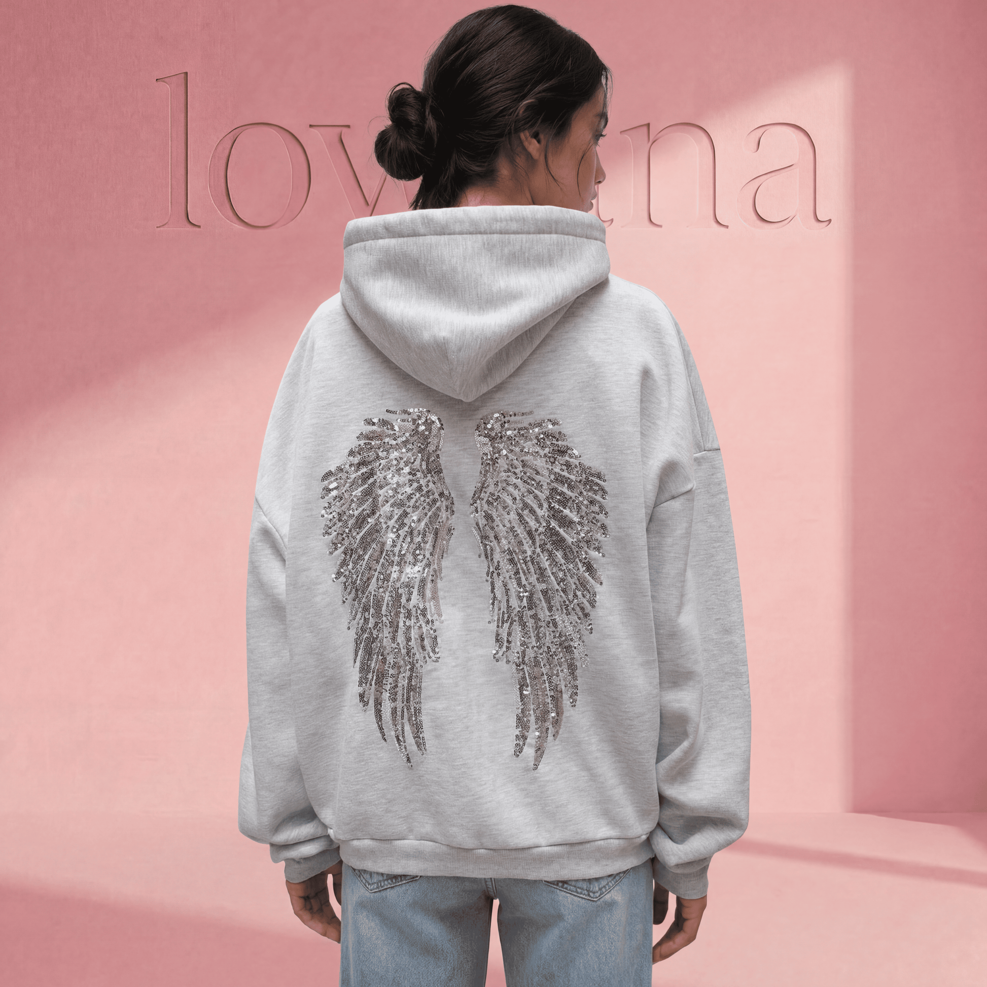 Sudadera con capucha de ángel