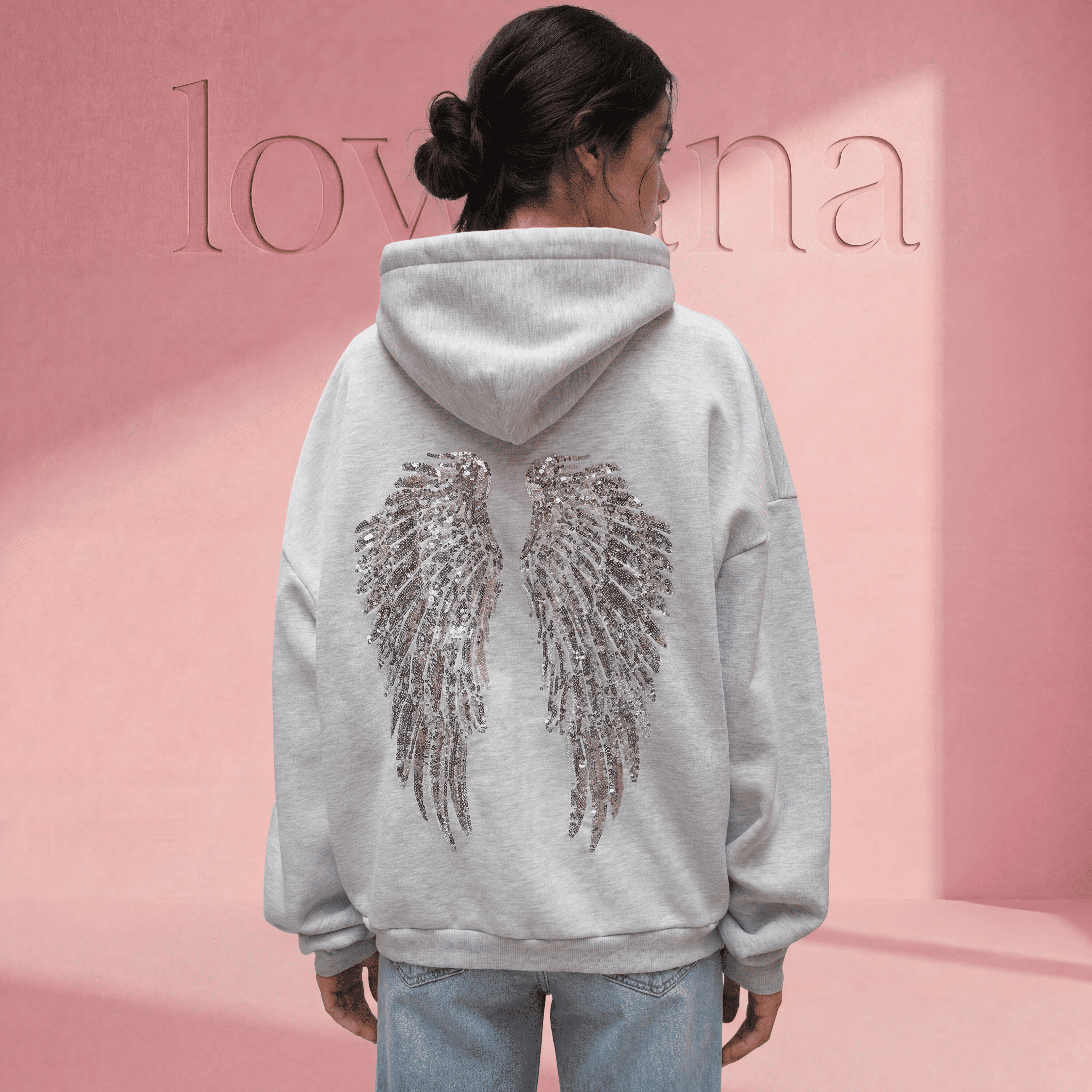 Sudadera con capucha de ángel