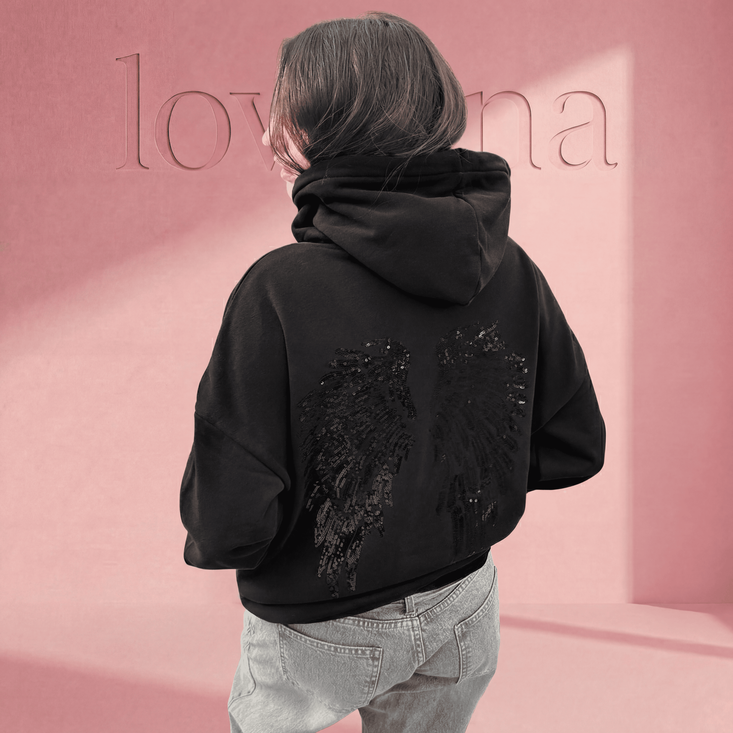 Sudadera con capucha de ángel