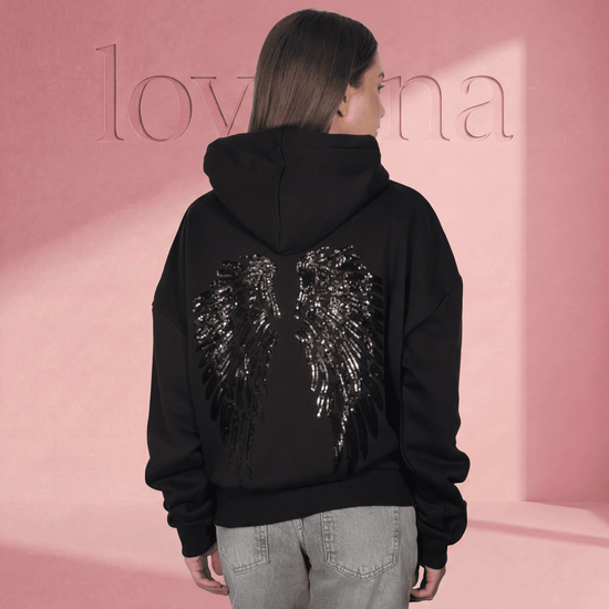 Sudadera con capucha de ángel