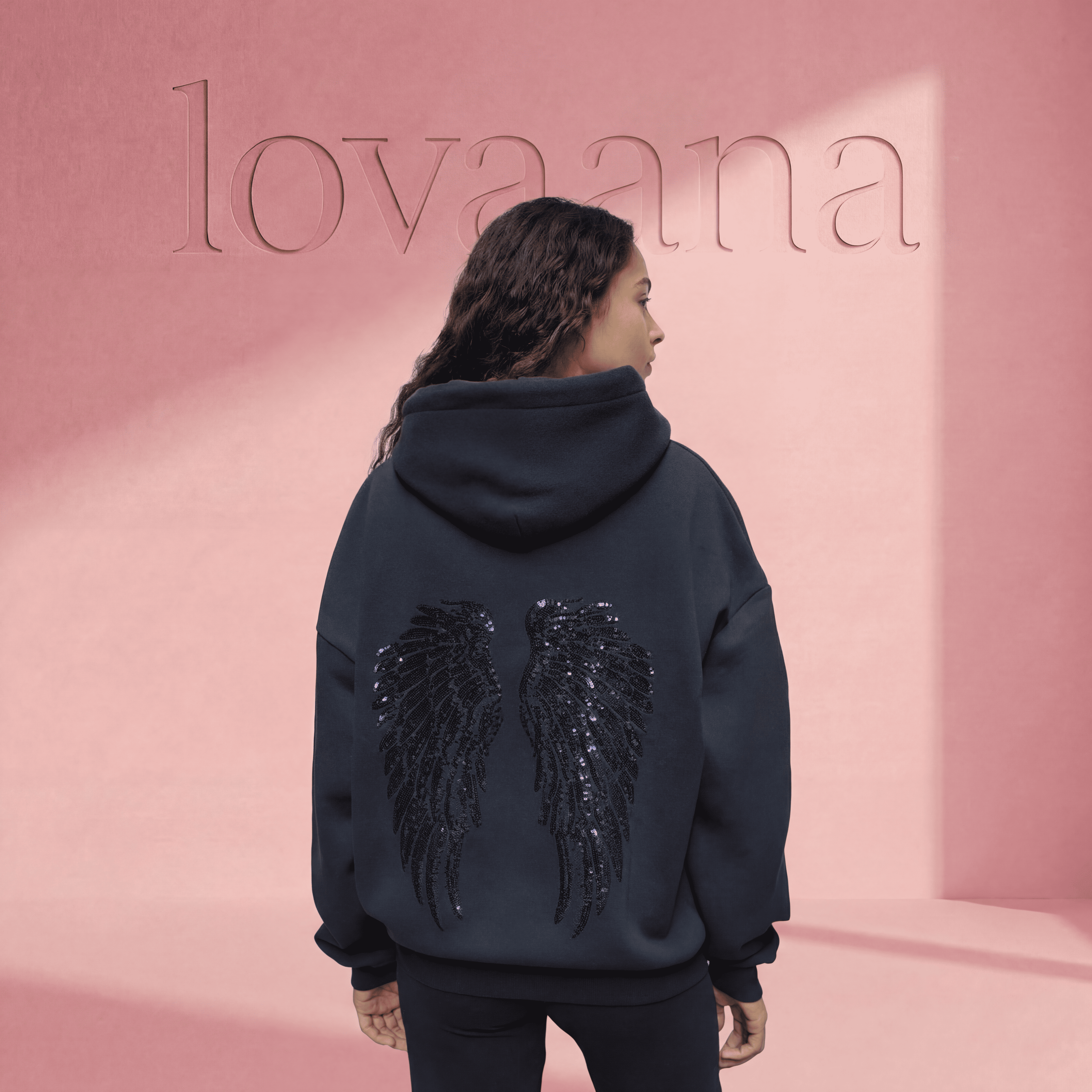Sudadera con capucha de ángel