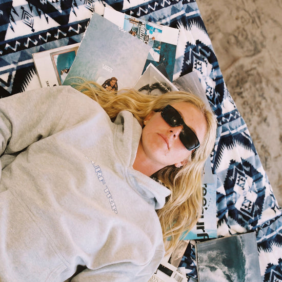 Sudadera con capucha a cuadros estilo vintage para viajes de surf